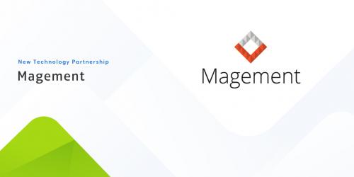 The logo of Magement in the Marello template for announcements
