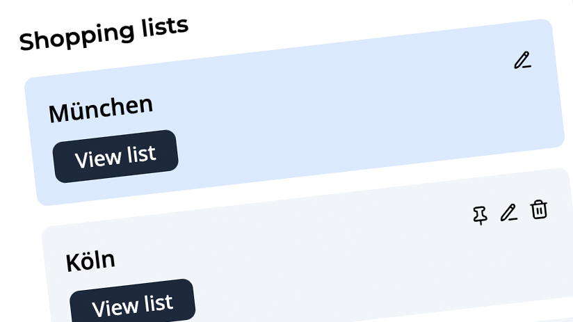 B2B Ordering - Multiple Shopping Lists